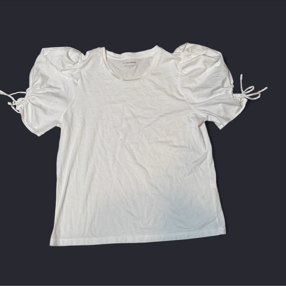 Banana Republic White Short Sleeve Top